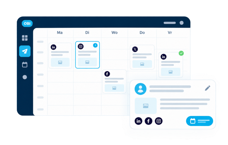 Sociale content plannen in één kalender