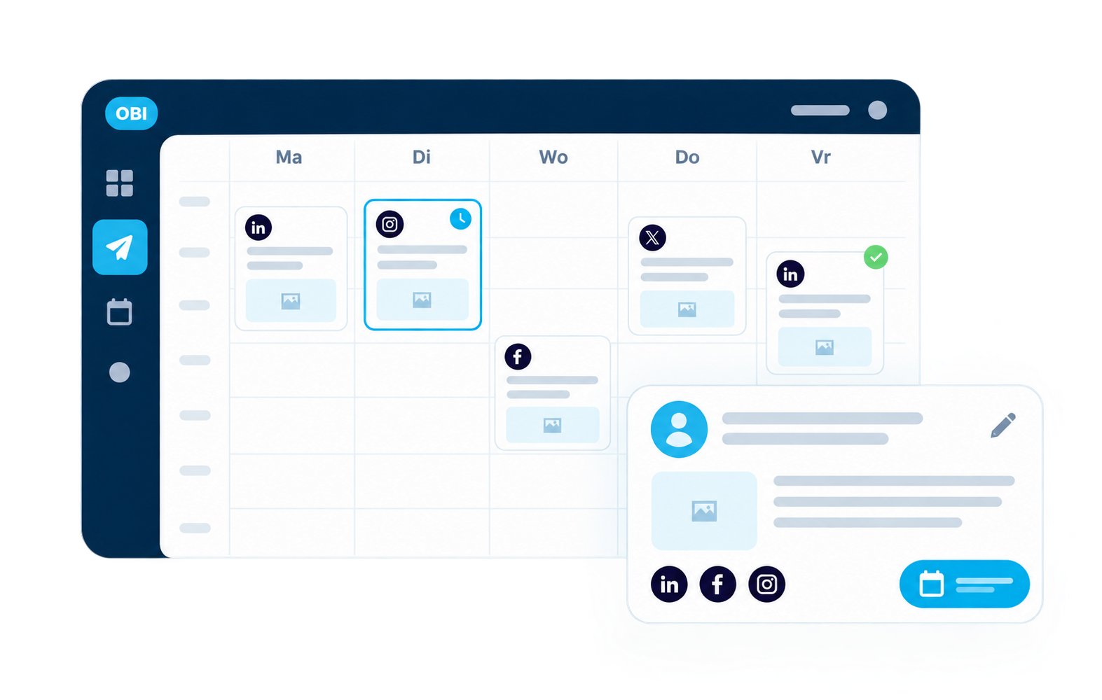Sociale content plannen in één kalender